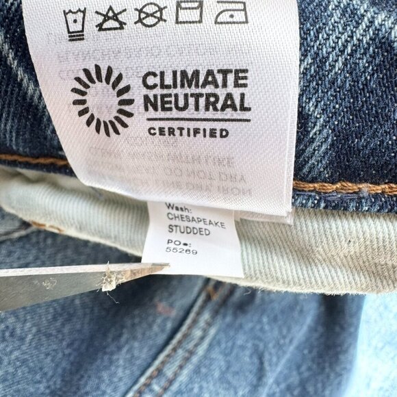 Reformation Cary High Rise Slouchy Wide Leg Jeans Studded Denim Chesapeake 30 - Picture 5 of 12